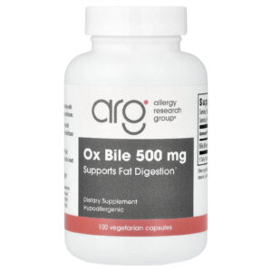 Allergy Research Group Bile de Boi 500 mg 100 Cápsulas Vegetarianas