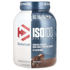 Dymatize ISO100® Hidrolisado 100% de Isolado de Whey Protein Chocolate Gourmet 137 kg (3 lb)