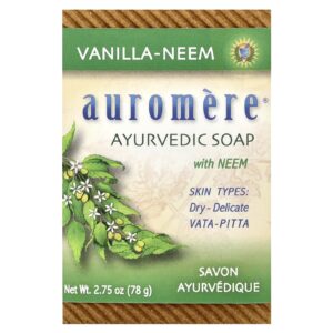 Auromere Sabonete Ayurvédico em Barra com Neem Baunilha-Neem 78 g (275 oz)