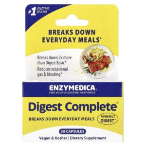Enzymedica Digest Fórmula Completa de Enzimas 30 Cápsulas