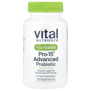 Vital Nutrients Hyperbiotics® Probiótico Avançado Pro-15® 30 Comprimidos Veganos
