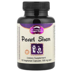 Dragon Herbs Pearl Shen 500 mg 100 Cápsulas Vegetarianas