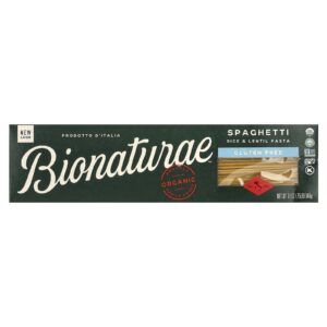 Bionaturae Macarrão de Lentilha e Arroz Sem Glúten Espaguete 340 g (12 oz)