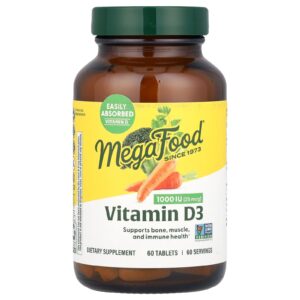 MegaFood Vitamina D3 25 mcg (1.000 UI) 60 comprimidos