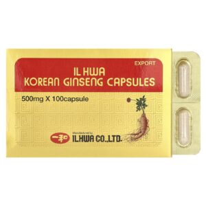 Ilhwa Ginseng Coreano 500 mg 100 Cápsulas