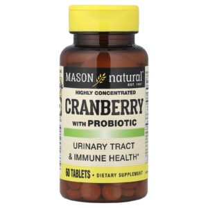 Mason Natural Cranberry Altamente Concentrado com Probiótico 60 Comprimidos
