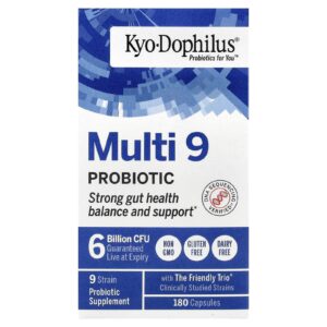 Kyolic Kyo-Dophilus® Multivitamínico Probiótico com 9 Estirpes 180 Cápsulas
