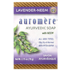 Auromere Sabonete Aiurvédico em Barra com Neem Lavanda-Neem 78 g (275 oz)