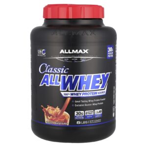 ALLMAX CLASSIC ALLWHEY® 100% Fonte de Whey Protein Manteiga de Amendoim com Chocolate 227 kg (5 lb)