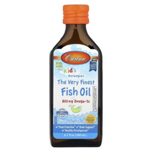 Carlson Kids Norwegian The Very Finest Fish Oil Sabor Natural de Laranja 200 ml (67 fl oz) (2.300 mg por Dose)
