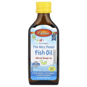 Carlson Kids Norwegian The Very Finest Fish Oil Limão Natural 800 mg 200 ml (67 fl oz)