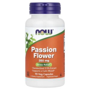 NOW Foods Passiflora 350 mg 90 Cápsulas Vegetais