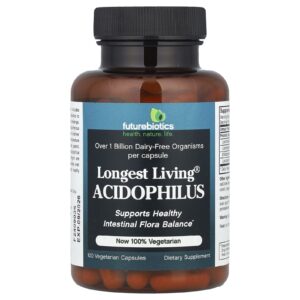 Futurebiotics Longest Living® Acidophilus 100 Cápsulas Vegetarianas