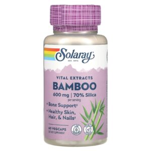 Solaray Extratos Vitais Bambu 60 VegCaps (300 mg por VegCap)