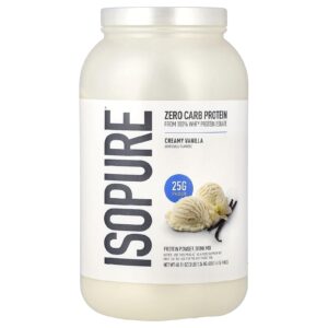Isopure Proteína em Pó com Zero Carboidrato Baunilha Cremosa 136 kg (3 lb)
