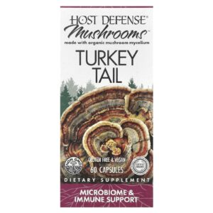 Host Defense Mushrooms™ Turkey Tail 60 Cápsulas (05 g por Cápsula)