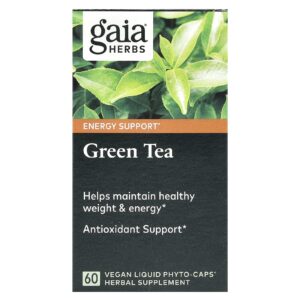 Gaia Herbs Chá Verde 60 Fito-Cápsulas Veganas Líquidas