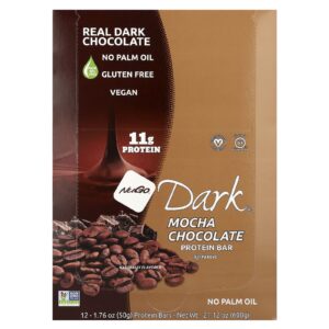 NuGo Nutrition Barras de Proteína NuGo Dark® Mocha e Chocolate 12 Barras 50 g (176 oz) Cada