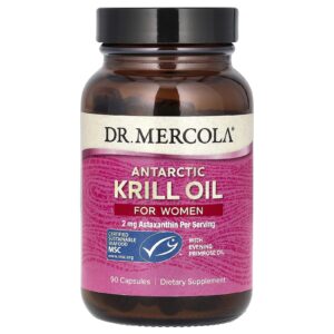 Dr. Mercola Óleo de Krill Antártico para Mulheres 90 Cápsulas