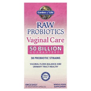 Garden of Life RAW Probiotics Tratamento Vaginal 30 Cápsulas Vegetarianas