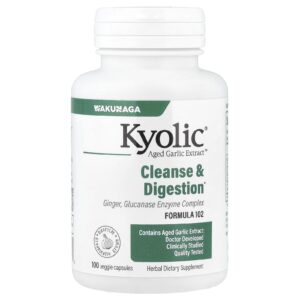 Kyolic Aged Garlic Extract™ Limpeza e Digestão Fórmula 102 100 Cápsulas Vegetais