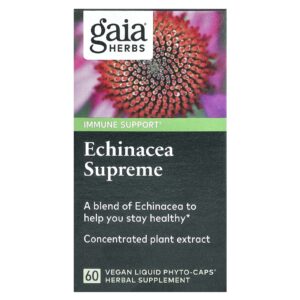 Gaia Herbs Echinacea Supreme 60 Vegan Liquid Phyto-Caps®