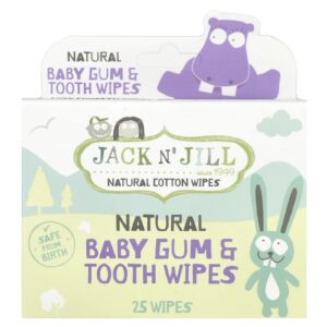 Jack n Jill Goma de Bebê e Lencinhos de Dente Naturais para Bebês 25 Lenços