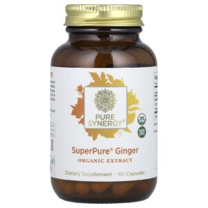 Pure Synergy Gengibre SuperPure Extrato Orgânico 60 Cápsulas