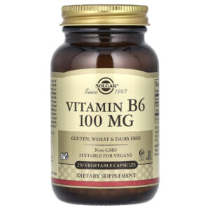 Solgar Vitamina B6 100 mg 250 Cápsulas Vegetais