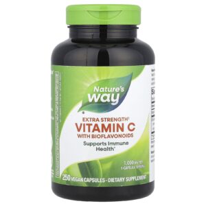 Natures Way Vitamina C com Bioflavonoides 1.000 mg 250 Cápsulas Veganas