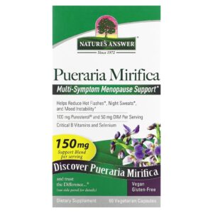 Natures Answer Pueraria Mirifica 150 mg 60 Cápsulas Vegetarianas