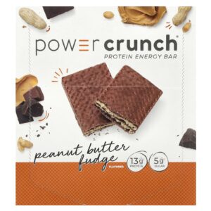 BNRG Barra Energética de Proteína Power Crunch® Fudge de Manteiga de Amendoim 12 Barras 40 g (14 oz) Cada