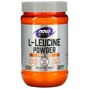 NOW Foods Sports Pó de L-Leucina 255 g (9 oz)
