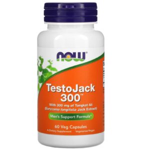 NOW Foods TestoJack 300 300 mg 60 Cápsulas Vegetais