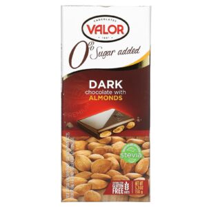 Valor Adição de 0% de Açúcar Chocolate Amargo com Amêndoas 150 g (53 oz)