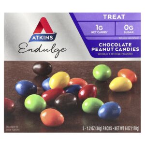 Atkins Endulge Doces de Amendoim com Chocolate 5 Pacotes 34 g (12 oz) Cada