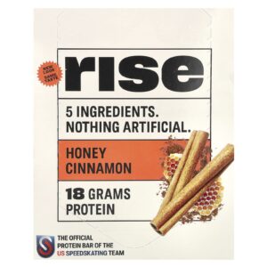 Rise Bar Barra de Proteína Mel e Canela 12 Barras 60 g (21 oz) Cada