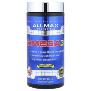 ALLMAX Essentials Ômega-3 180 Cápsulas Softgels