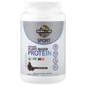 Garden of Life Sport Proteína Orgânica à Base de Plantas Chocolate 912 g (2 lb 017 oz)