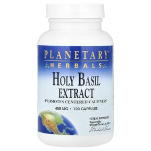 Planetary Herbals Extrato de Manjericão Santo 450 mg 120 cápsulas