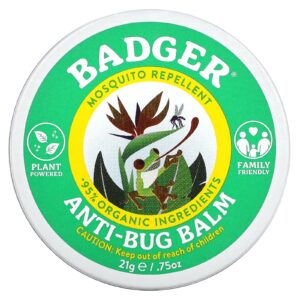 Badger Bálsamo Anti-insetos Orgânico Citronela e Alecrim 21 g (075 oz)