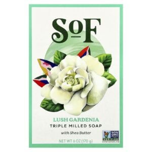 SoF Sabonete em Barra Triplamente Moído com Manteiga de Karité Lush Gardenia 170 g (6 oz)