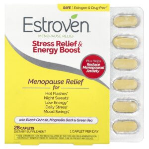 Estroven Alívio da Menopausa Força Máxima + Energia 28 Cápsulas Uma Vez ao Dia