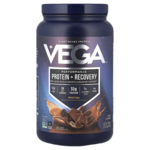 Vega Proteína à Base de Plantas Proteína para Desempenho + Recuperação Mocha 812 g (1 lb 13 oz)