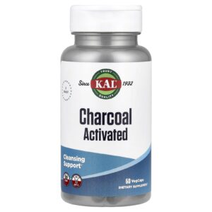KAL Carvão Ativado 280 mg 50 Cápsulas Vegetais