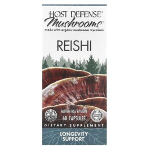 Host Defense Mushrooms™ Reishi 60 Cápsulas (05 g por Cápsula)