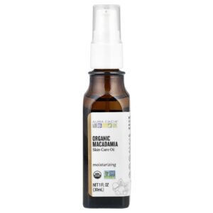 Aura Cacia Óleo de Cuidados com a Pele Macadâmia Orgânica 30 ml (1 fl oz)