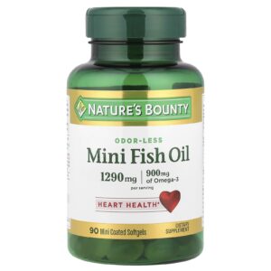 Natures Bounty Minióleo de Peixe Inodoro 90 Minicápsulas Softgel Revestidas (645 mg por Cápsula Softgel)