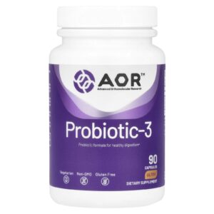 Advanced Orthomolecular Research AOR Probiotic-3 90 Cápsulas