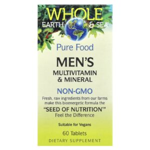 Natural Factors Whole Earth & Sea® Multivitamínico e Minerais para Homens 60 Comprimidos